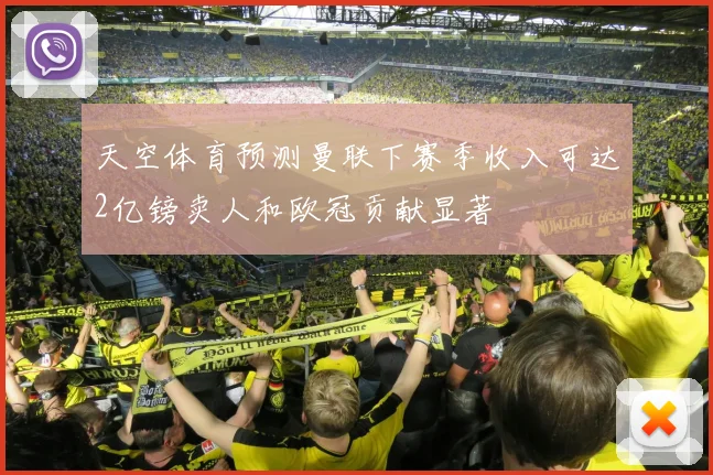 天空体育预测曼联下赛季收入可达2亿镑卖人和欧冠贡献显著